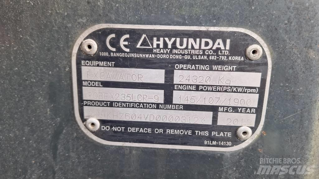 Hyundai 235 LCR-9 Pásová rýpadla