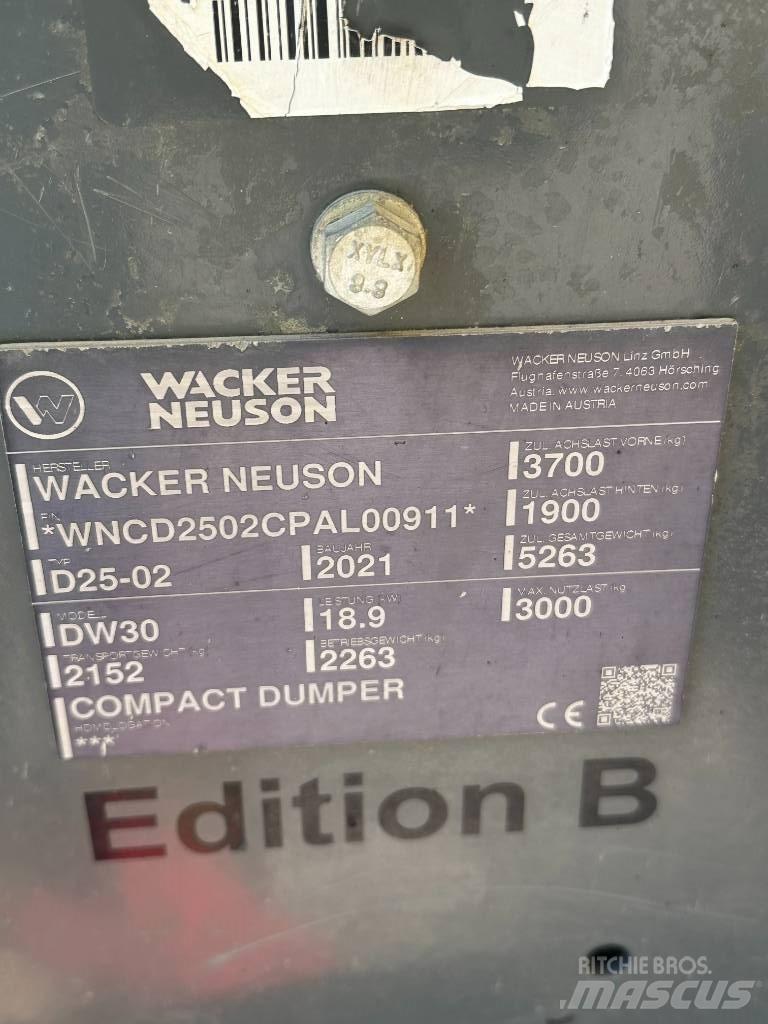 Wacker Neuson DW 30 Vyklápěcí dempry