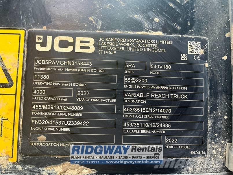 JCB 540-180 Teleskopické manipulátory