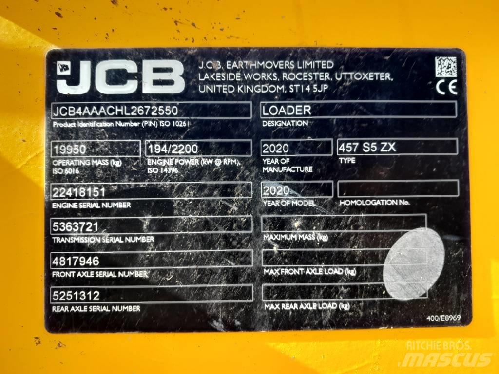 JCB 457 ZX Kolové nakladače