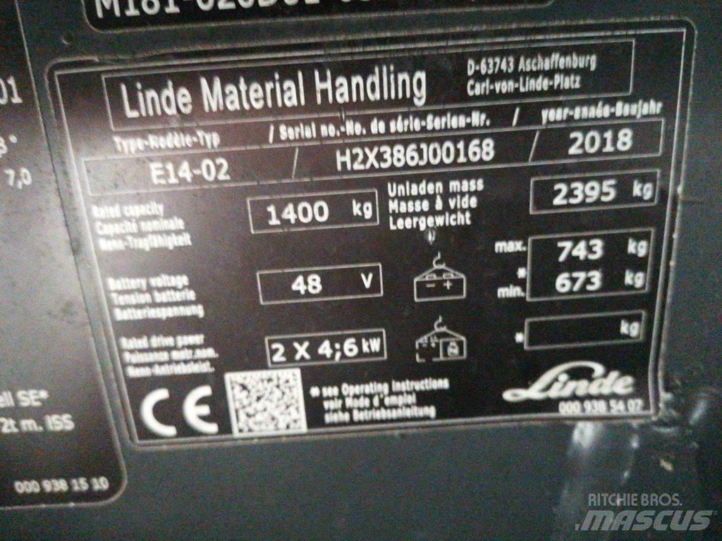 Linde E14-02 Akumulátorové vozíky