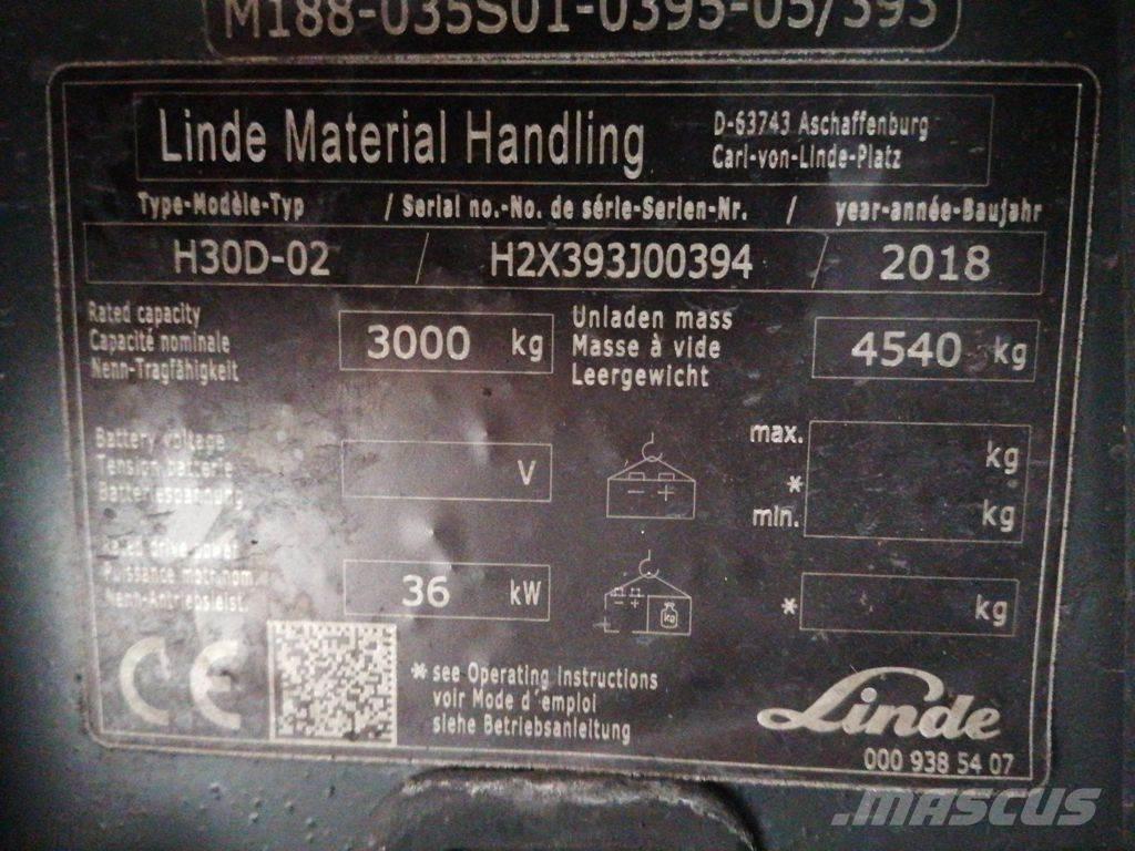 Linde H30D-02 Dieselové vozíky