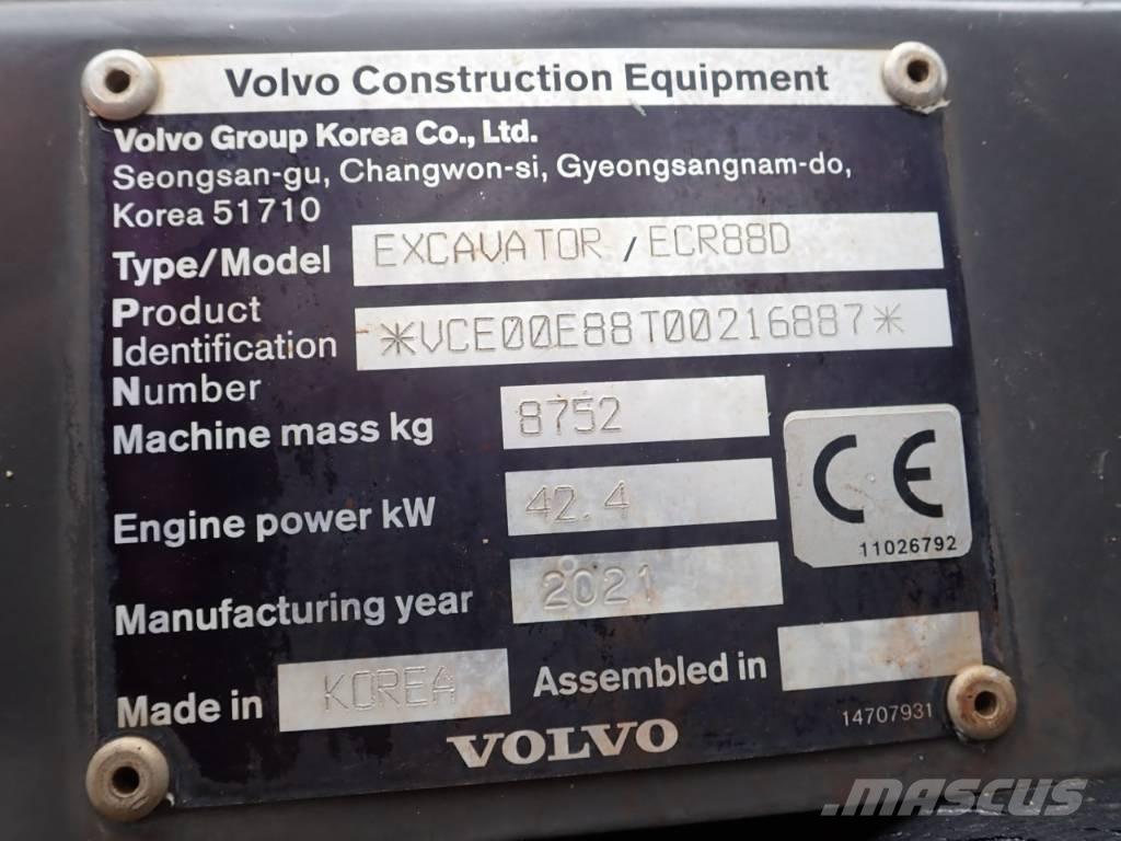 Volvo ECR 88 D Midi rýpadla 7t - 12t