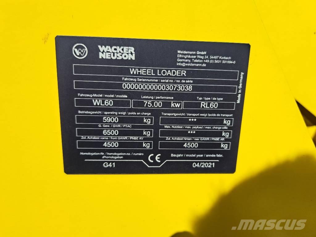 Wacker Neuson WL60 Kolové nakladače