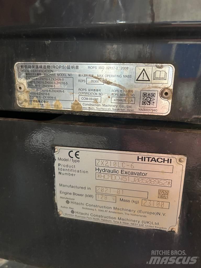 Hitachi ZX 210 LC-6 Pásová rýpadla