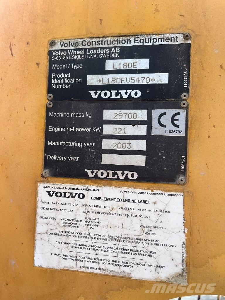 Volvo L180 E Kolové nakladače