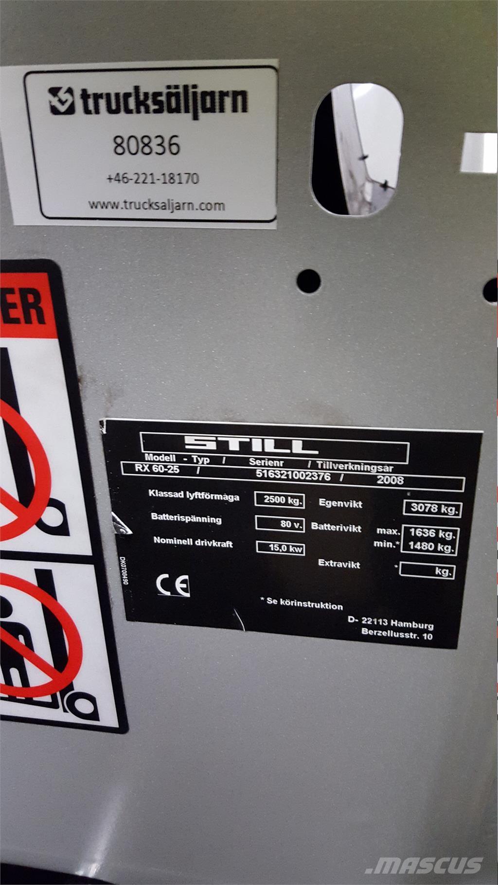 Still RX60-25 Akumulátorové vozíky