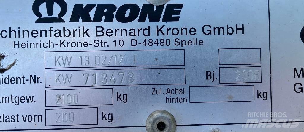 Krone KW 13.02/12 T Obraceče a shrabovače sena