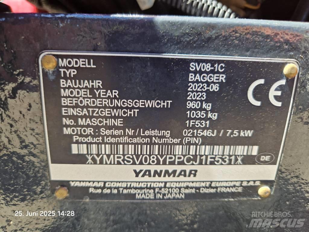 Yanmar SV 08-1 A Mini rýpadla < 7t