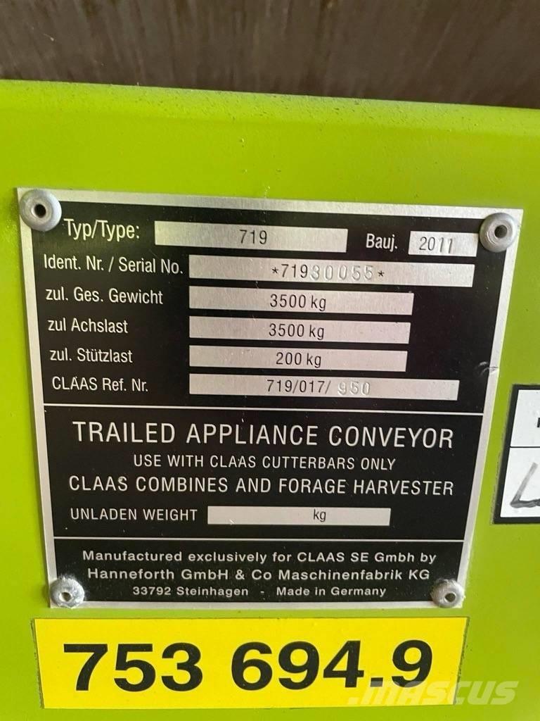 CLAAS V 750 Kombajnové hlavice