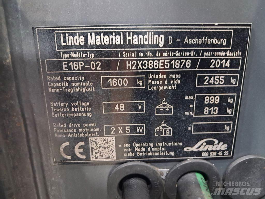 Linde E16P-02 Akumulátorové vozíky