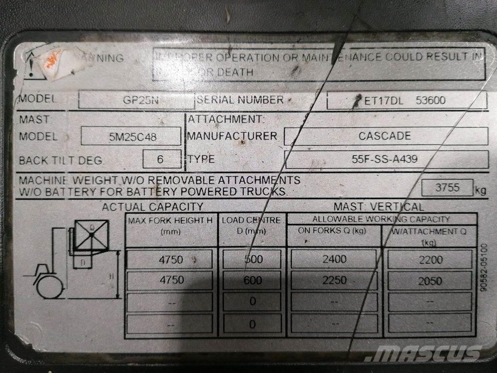 CAT GP25N LPG vozíky