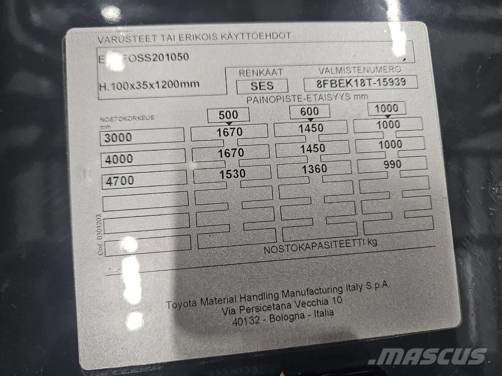 Toyota 8 FBEK 18 T Akumulátorové vozíky