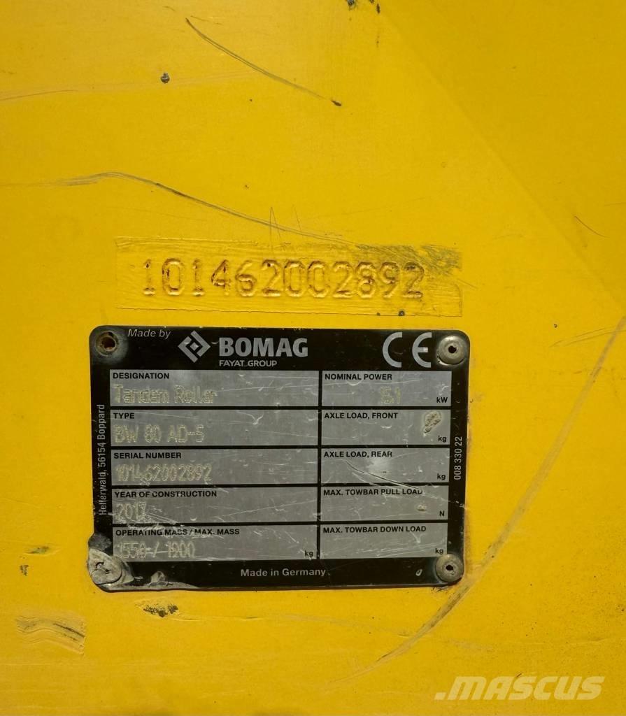 Bomag BW 80 AD-5 Tandemové válce