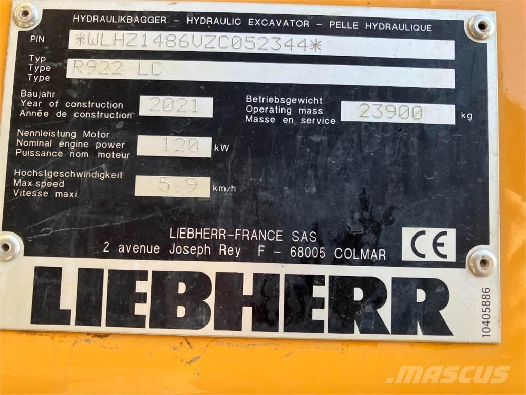 Liebherr R922 Pásová rýpadla