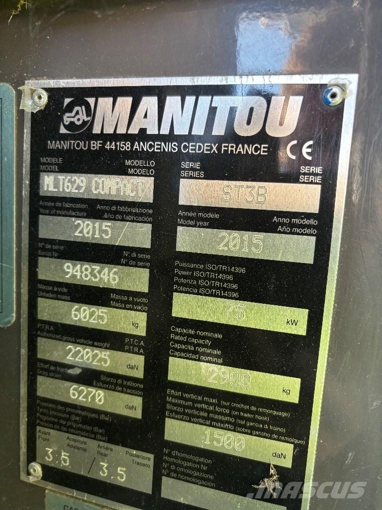 Manitou MLT 629 Teleskopické manipulátory