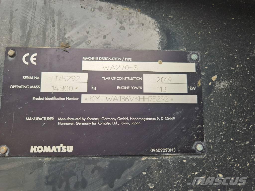 Komatsu WA 270-8 Kolové nakladače