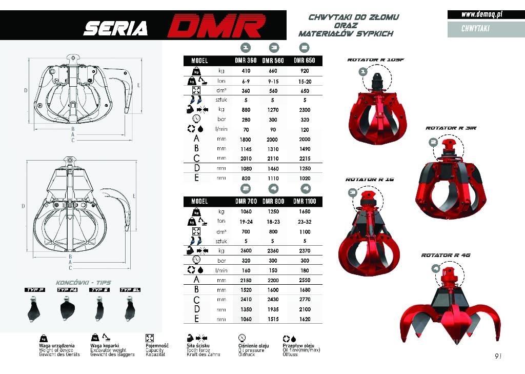  DEMOQ DMR700 Klešťové drapáky