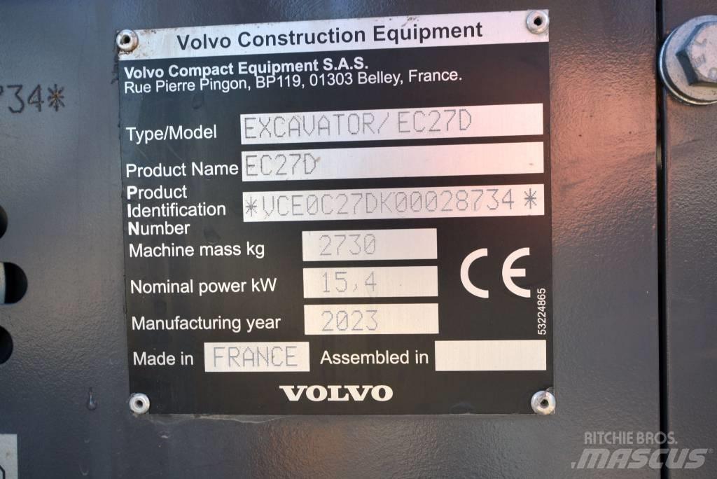 Volvo EC 27 D Mini rýpadla < 7t