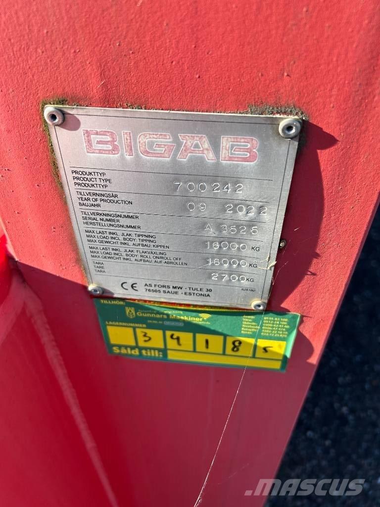 Bigab 242 SCHAKTFLAK Kontejnerové přívěsy