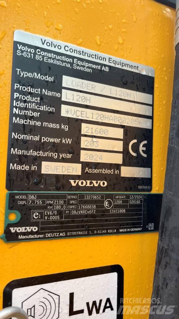 Volvo L120H Kolové nakladače