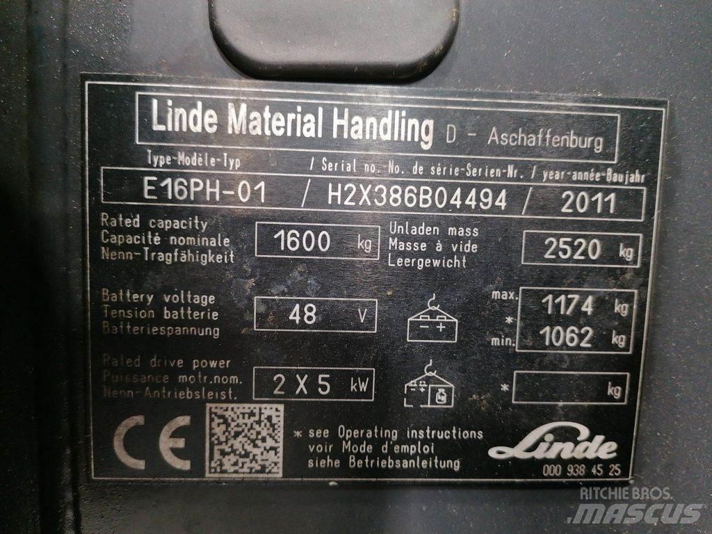 Linde E16PH-01 Akumulátorové vozíky