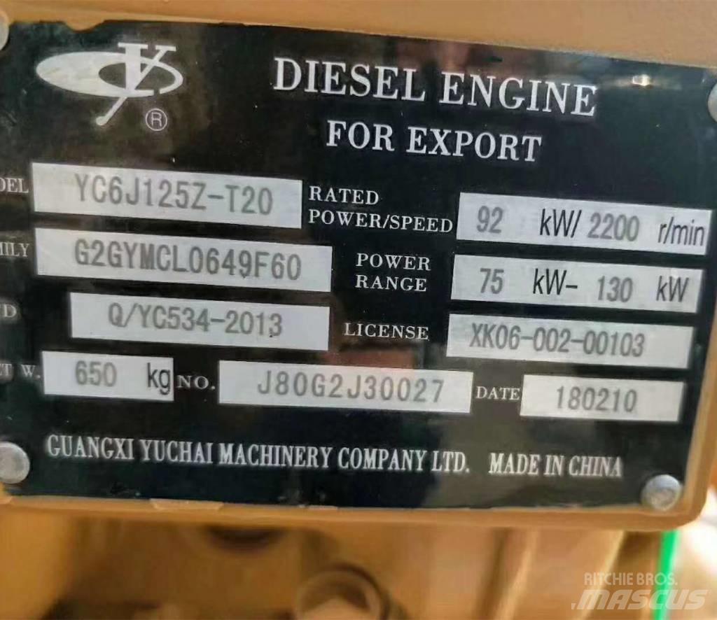 Yuchai YC6J125Z-T20 Motory