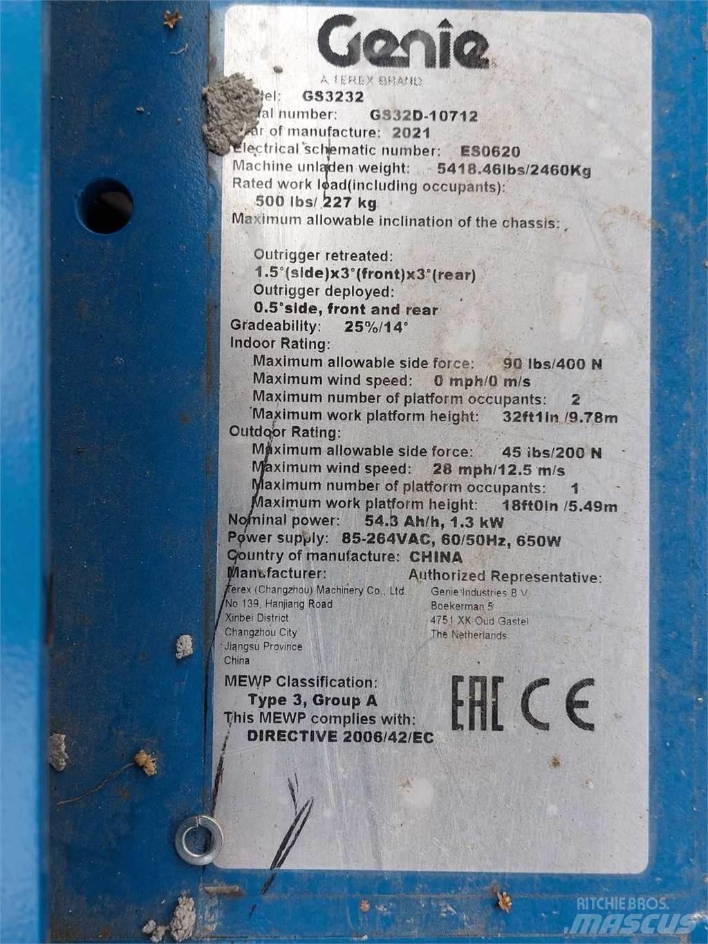 Genie GS3232 Nůžková zvedací plošina