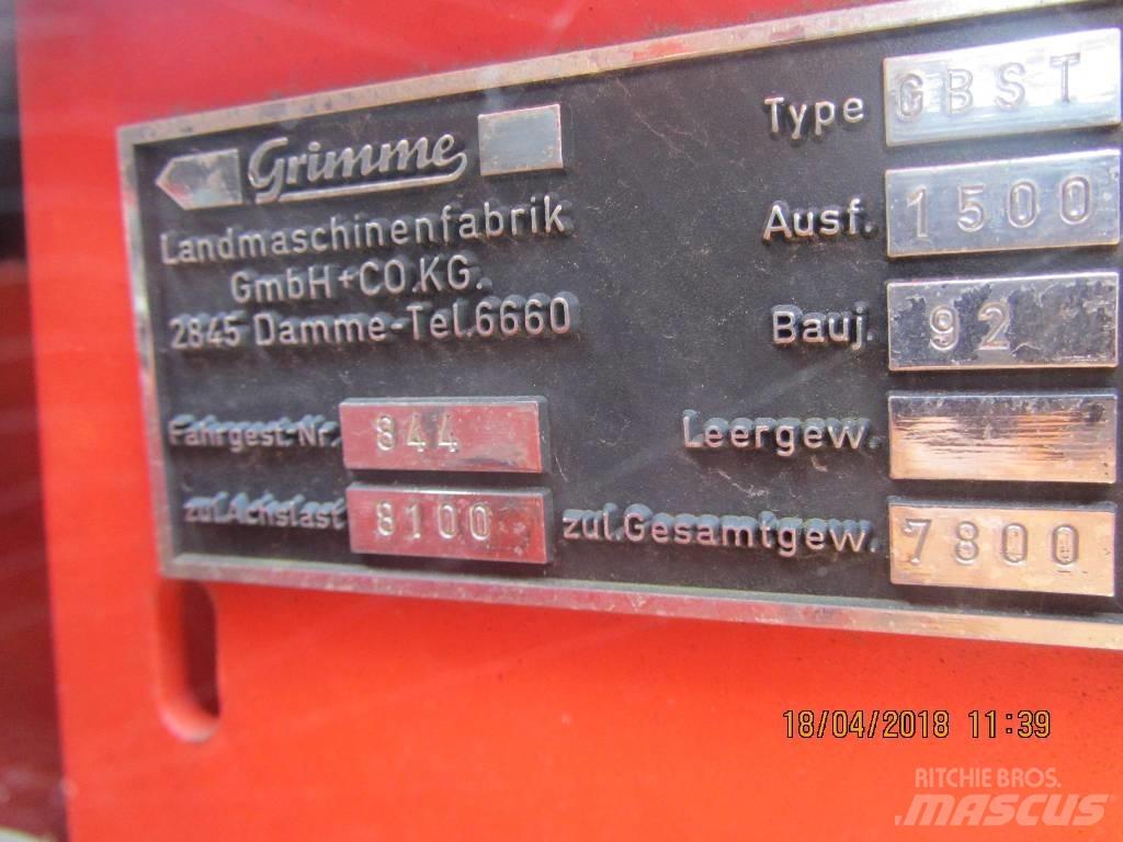 Grimme GBST 1500 Bramborové kombajny / sklízeče