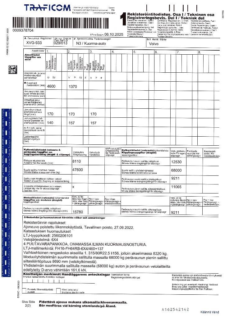 Volvo FH 16 Vozy na přepravu kmenů