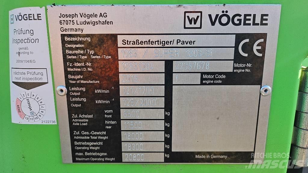 Vögele Super 1803-3i Finišery