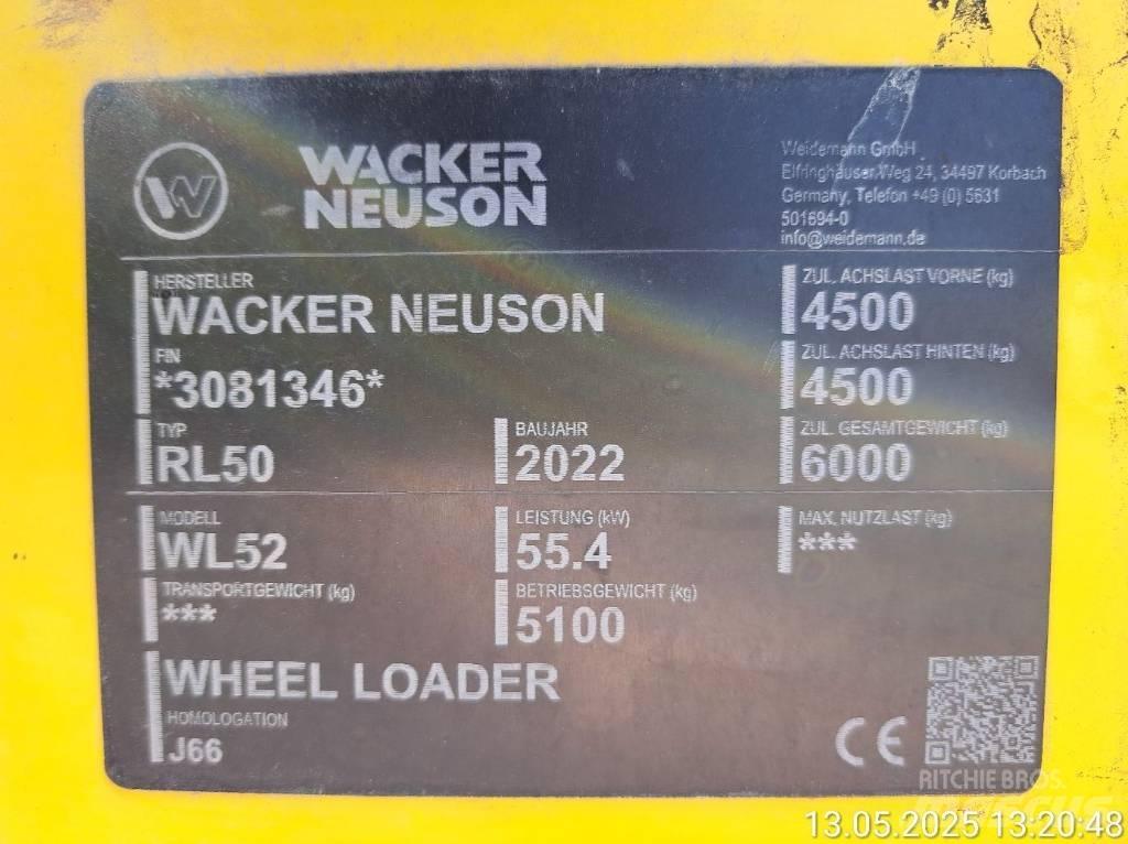 Wacker Neuson WL52 Kolové nakladače