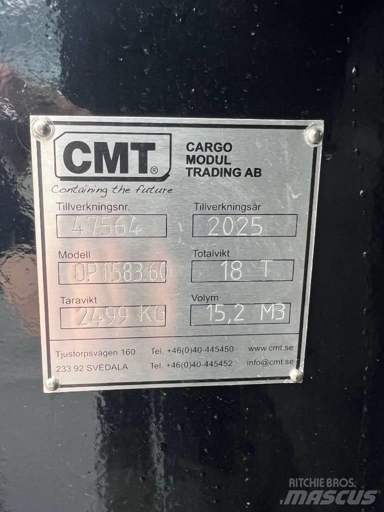 CMT Schaktflak 15m3 Odnímatelné