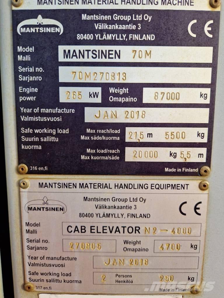 Mantsinen 70M Manipulace s materiálem – ostatní