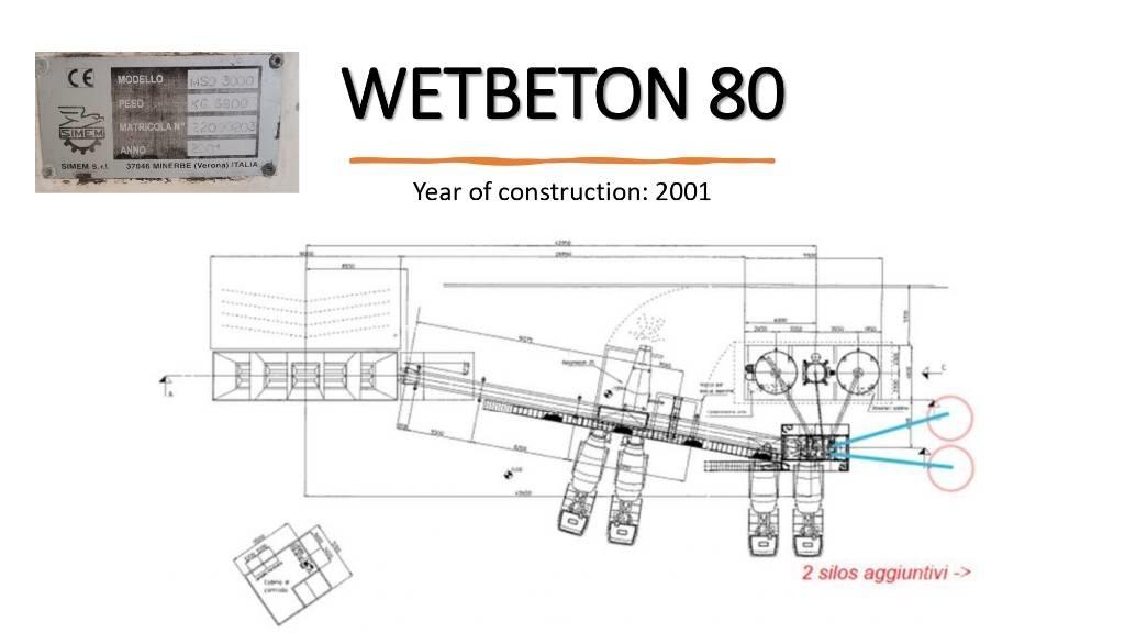  SIMEM WETBETON 80 Dávkovače betonu