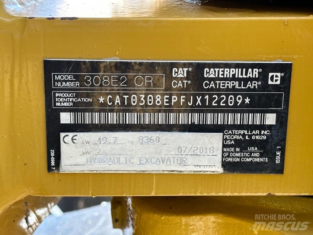 CAT 308 E2 CR Midi rýpadla 7t - 12t