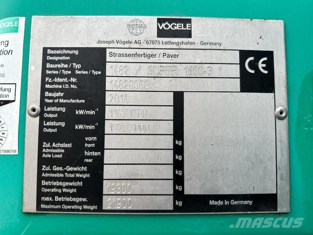 Vögele Super 1800-3i Finišery