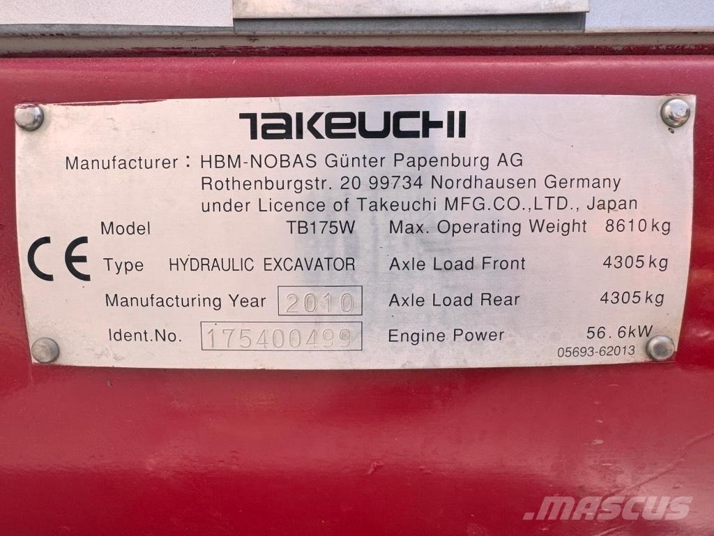 Takeuchi TB 175 W Kolová rýpadla