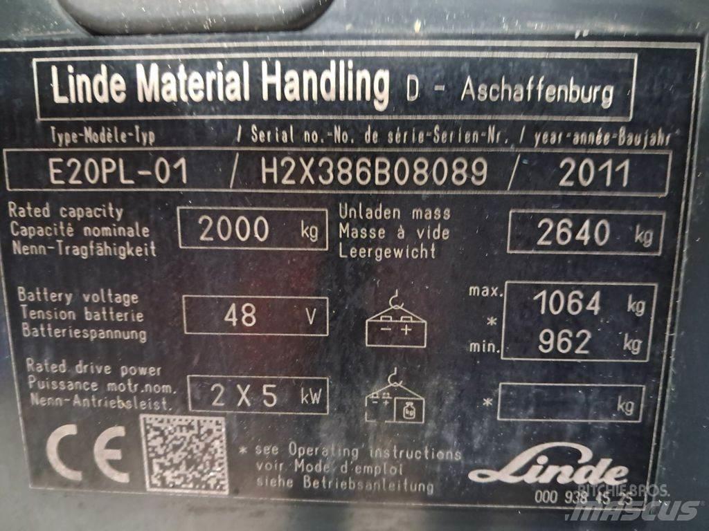 Linde E20PL-01 Akumulátorové vozíky