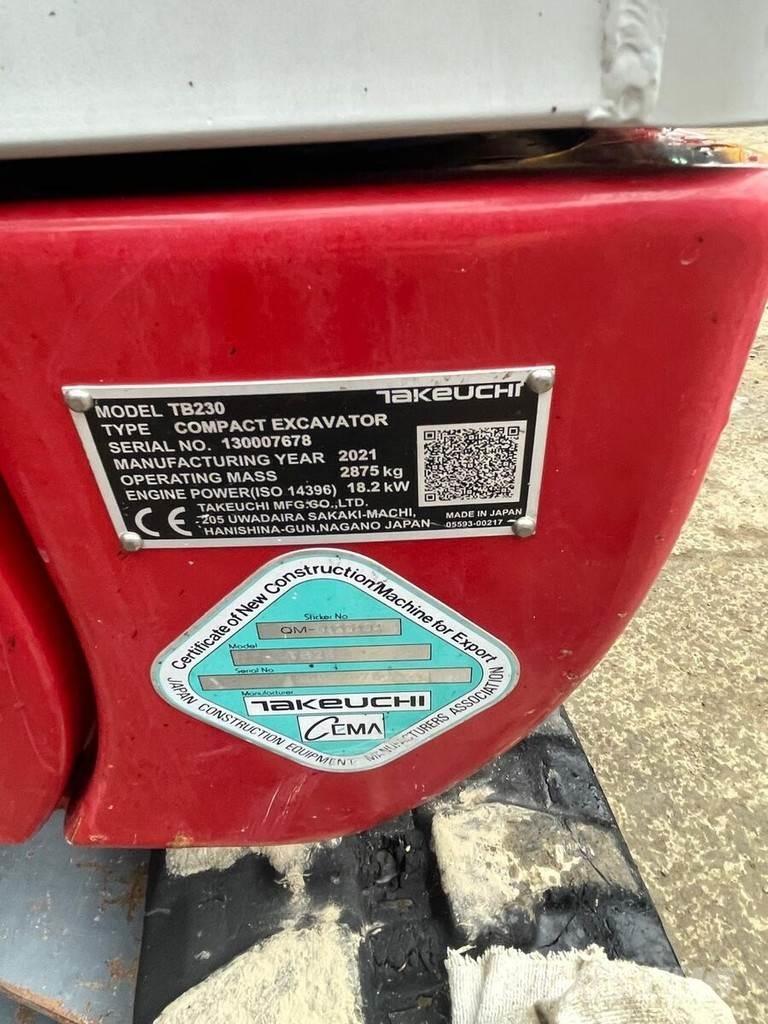 Takeuchi TB230 V3 Mini rýpadla < 7t