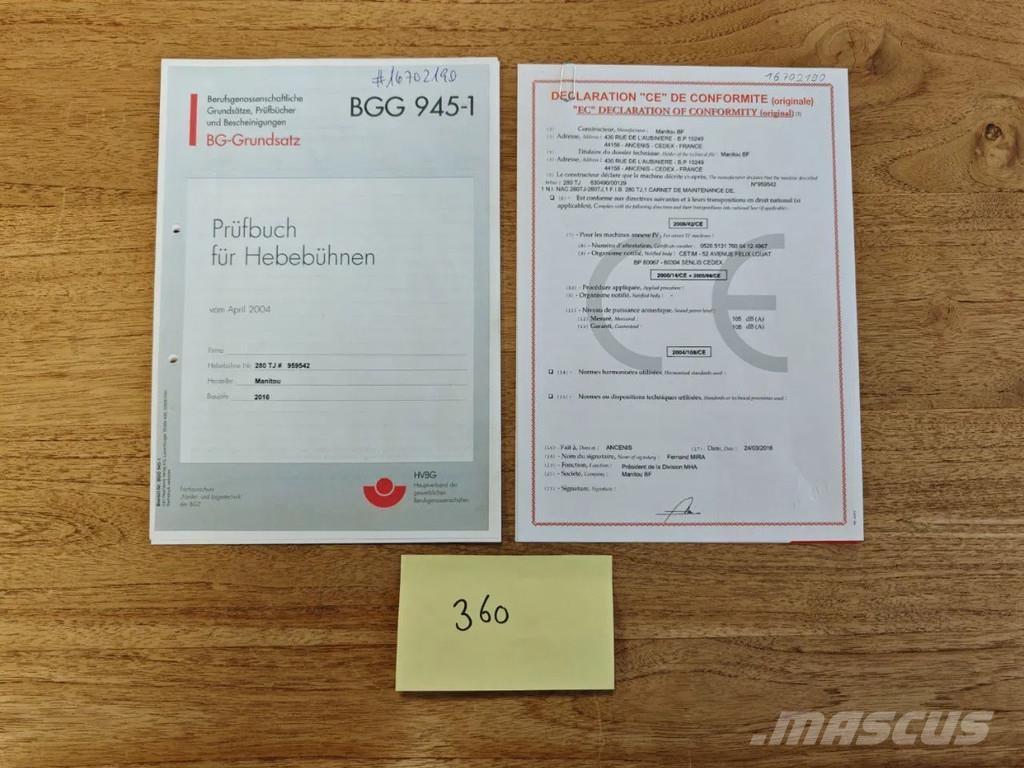 Manitou 280 TJ Teleskopické plošiny