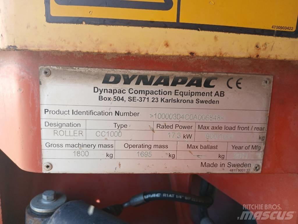 Dynapac CC1000, Vält Tandemové válce
