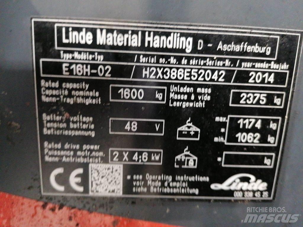 Linde E16H-02 Akumulátorové vozíky