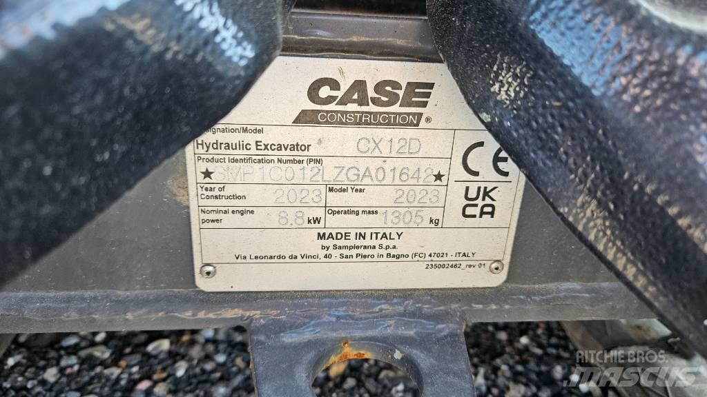 CASE CX12D Mini rýpadla < 7t