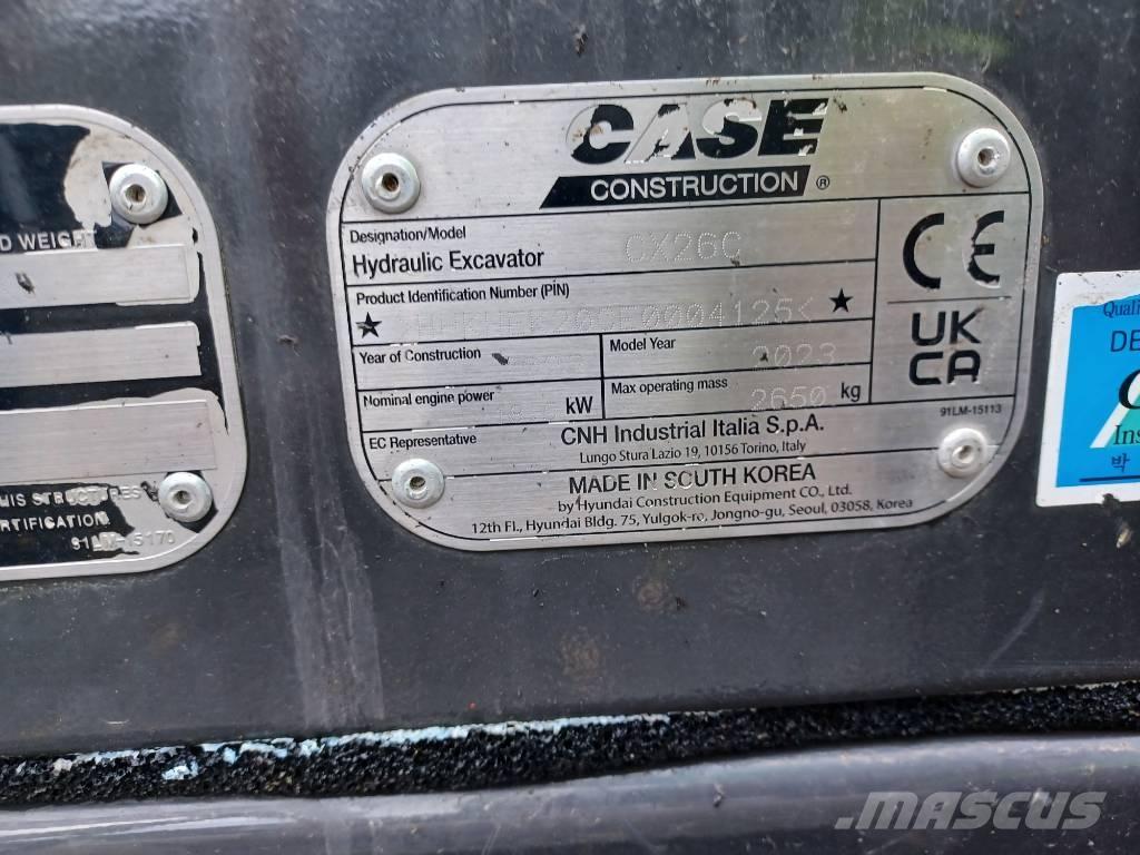 CASE CX 26 C Mini rýpadla < 7t