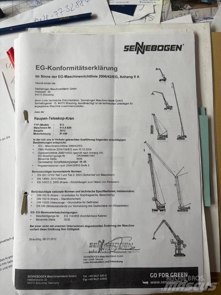 Sennebogen 613 R Pásové jeřáby