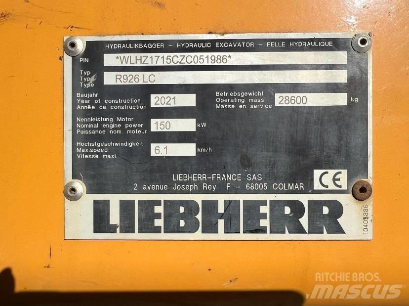 Liebherr R 926 LC Pásová rýpadla