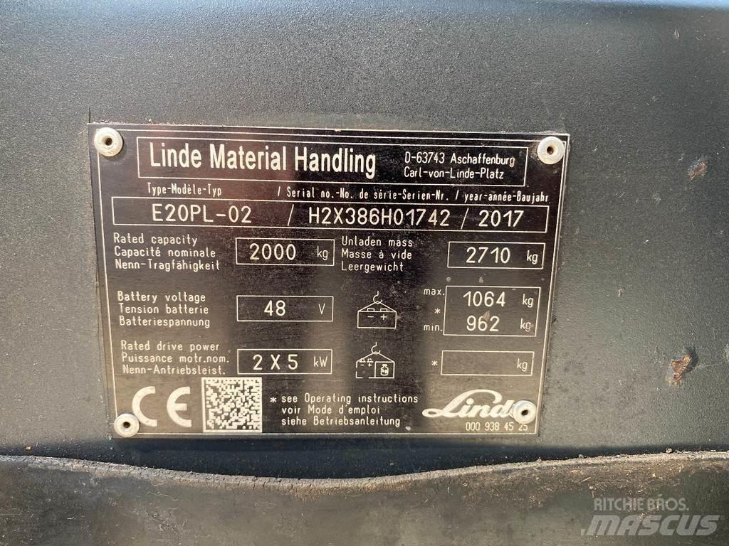 Linde E20PL-02 Akumulátorové vozíky