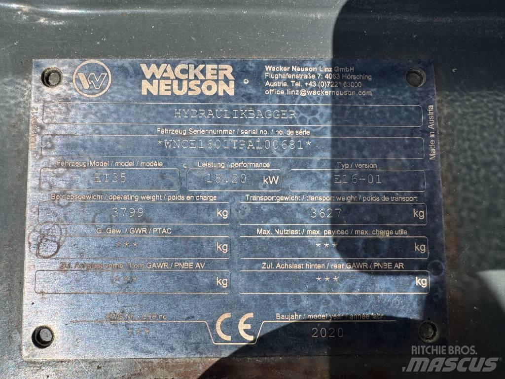 Wacker Neuson ET35 Pásová rýpadla