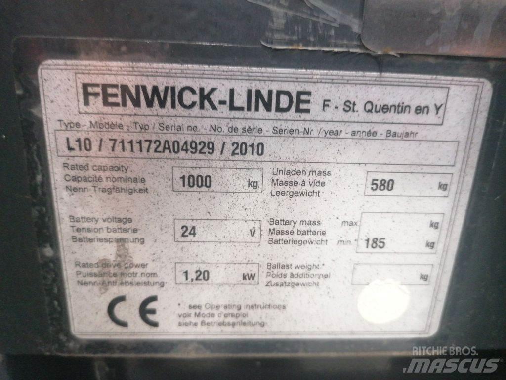 Linde L10 Ručně vedené vysokozdvižné vozíky